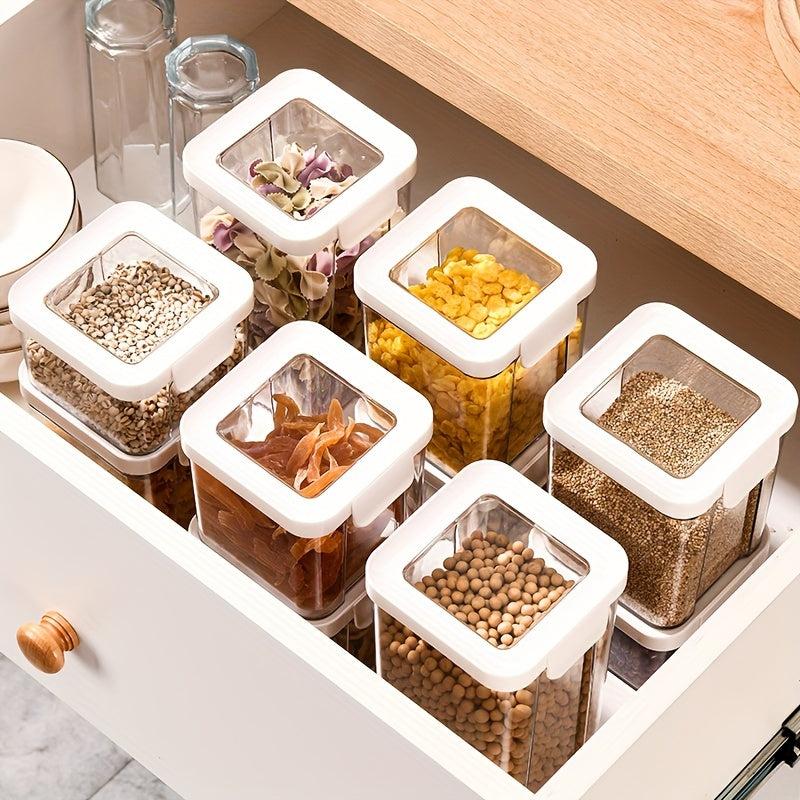Stackable Airtight Food Storage Jars for Grains Tea Rice