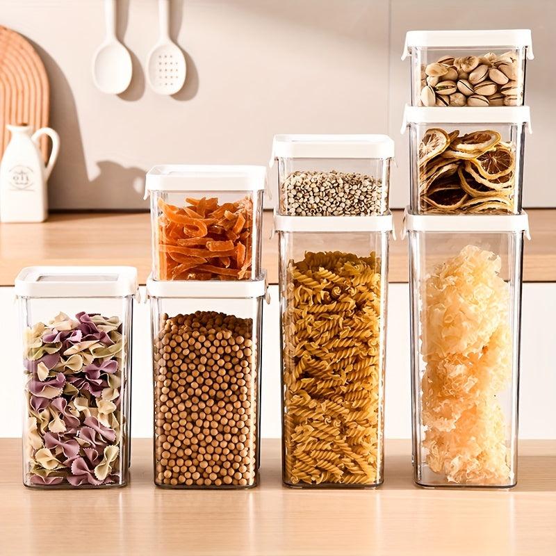 Stackable Airtight Food Storage Jars for Grains Tea Rice