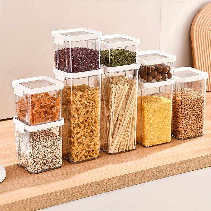 Stackable Airtight Food Storage Jars for Grains Tea Rice