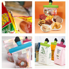6pcs Large Chip Bag Clips - Heavy Duty Airtight Seal Grip - Kitchen Accessories