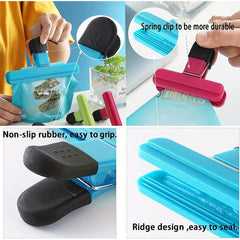 6pcs Large Chip Bag Clips - Heavy Duty Airtight Seal Grip - Kitchen Accessories