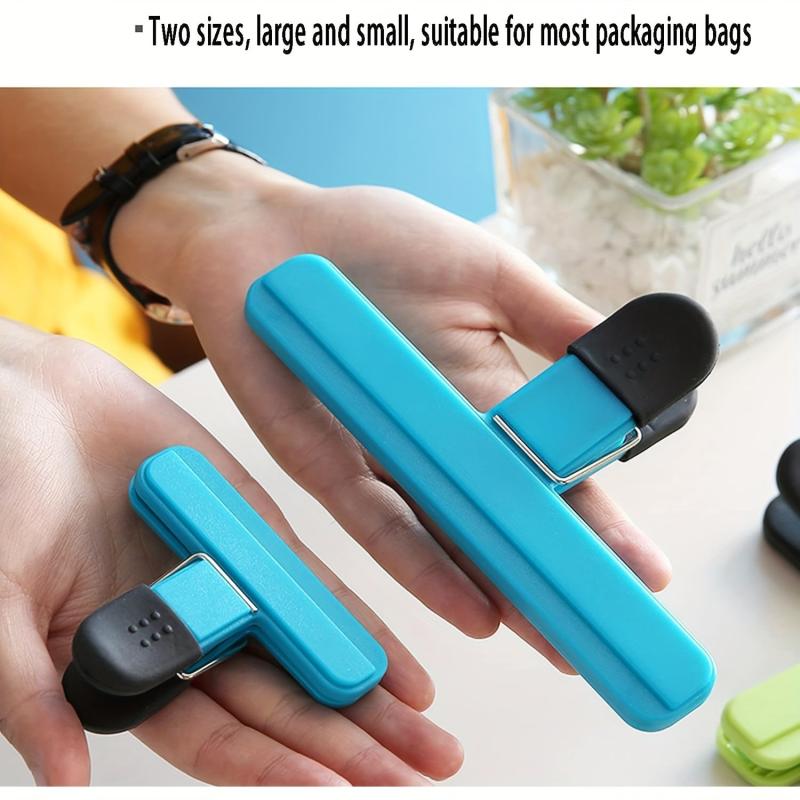 6pcs Large Chip Bag Clips - Heavy Duty Airtight Seal Grip - Kitchen Accessories