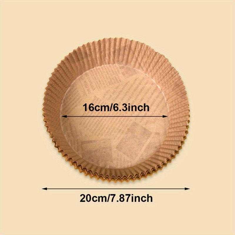 50pcs Air Fryer Disposable Paper Liner Non-Stick Parchment Baking Paper