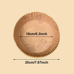 50pcs Air Fryer Disposable Paper Liner Non-Stick Parchment Baking Paper