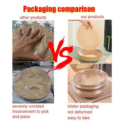 50pcs Air Fryer Disposable Paper Liner Non-Stick Parchment Baking Paper