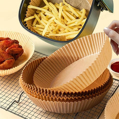 50pcs Air Fryer Disposable Paper Liner Non-Stick Parchment Baking Paper