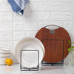 Metal Dish Rack Plate Organizer for Cabinets and Countertops
