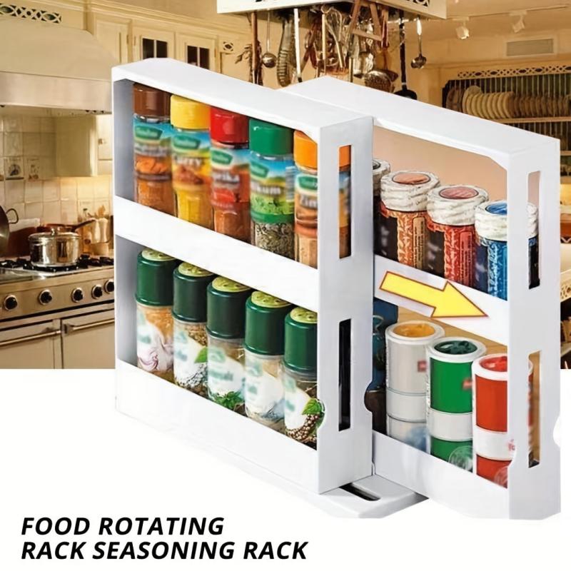 Spice Rack Pantry Cabinet Storage Organiser Shelf Jars Can Holder