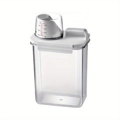 1pc Portable Plastic Food Storage Box Clear Cereal Storage Containers With Lids