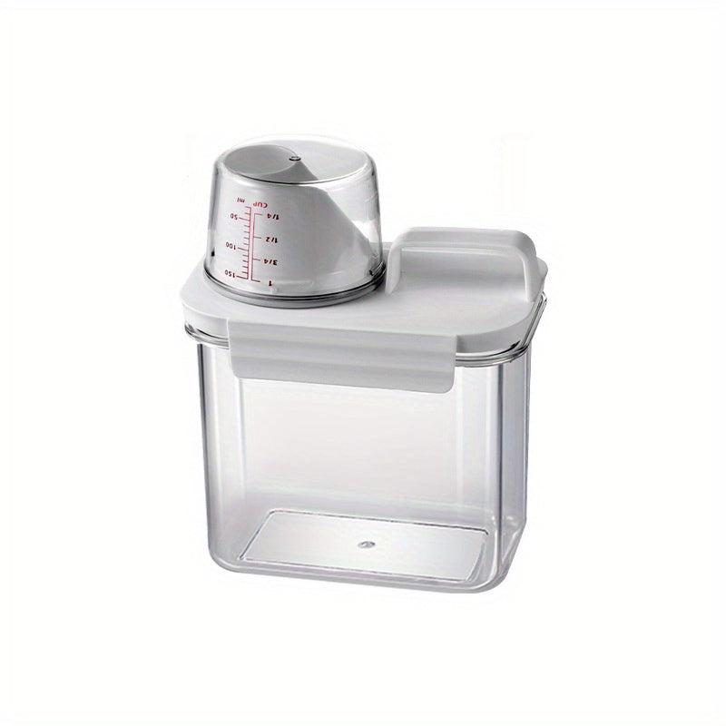 1pc Portable Plastic Food Storage Box Clear Cereal Storage Containers With Lids