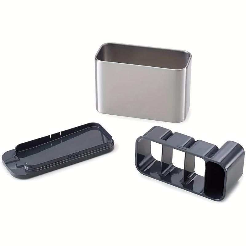 Cutlery Holder Utensil Rack Drainer with 4 Compartments