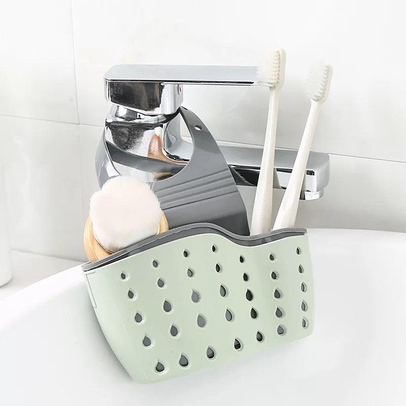 Kitchen Sink Shelf Soap Sponge Drain Rack Holder Hanging Basket Storage