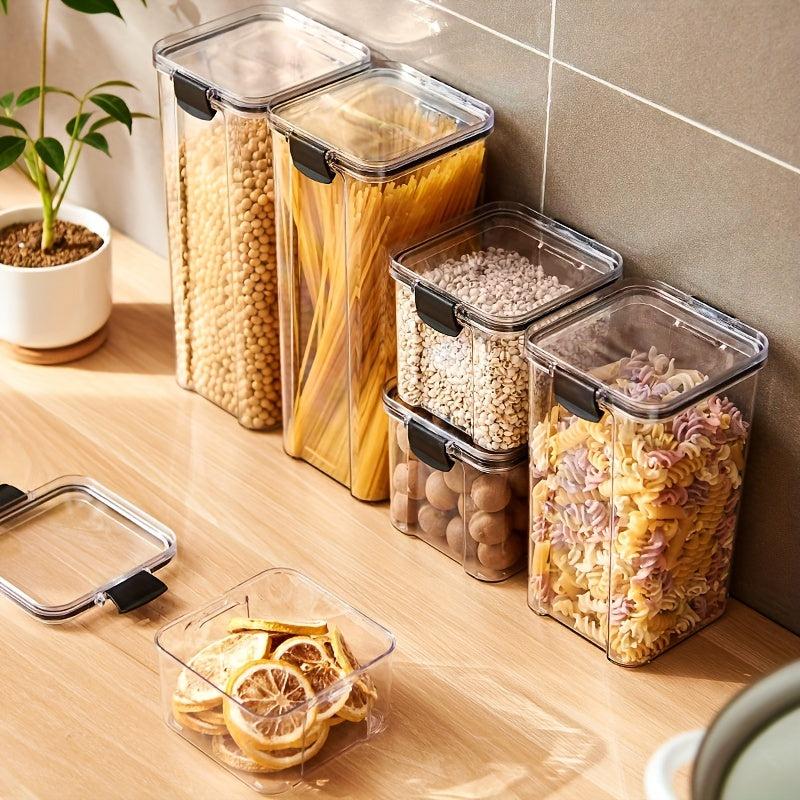 Airtight Food Storage Containers w/ Flip Top Lids Clear Sealed