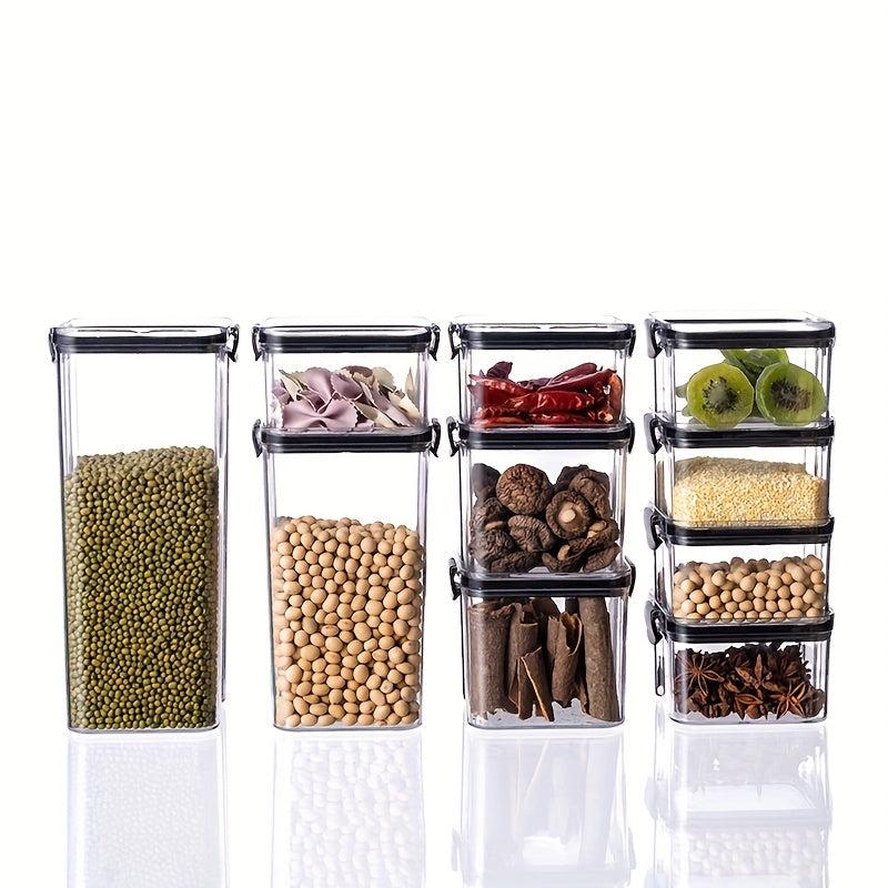 Airtight Food Storage Containers w/ Flip Top Lids Clear Sealed