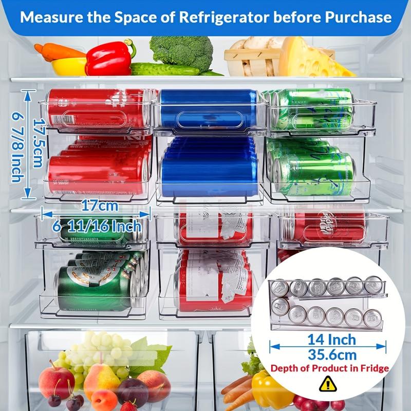 Double Layer Soda Can Organizer For Refrigerator Beverage Can Dispenser