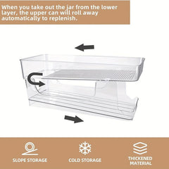 Double Layer Soda Can Organizer For Refrigerator Beverage Can Dispenser