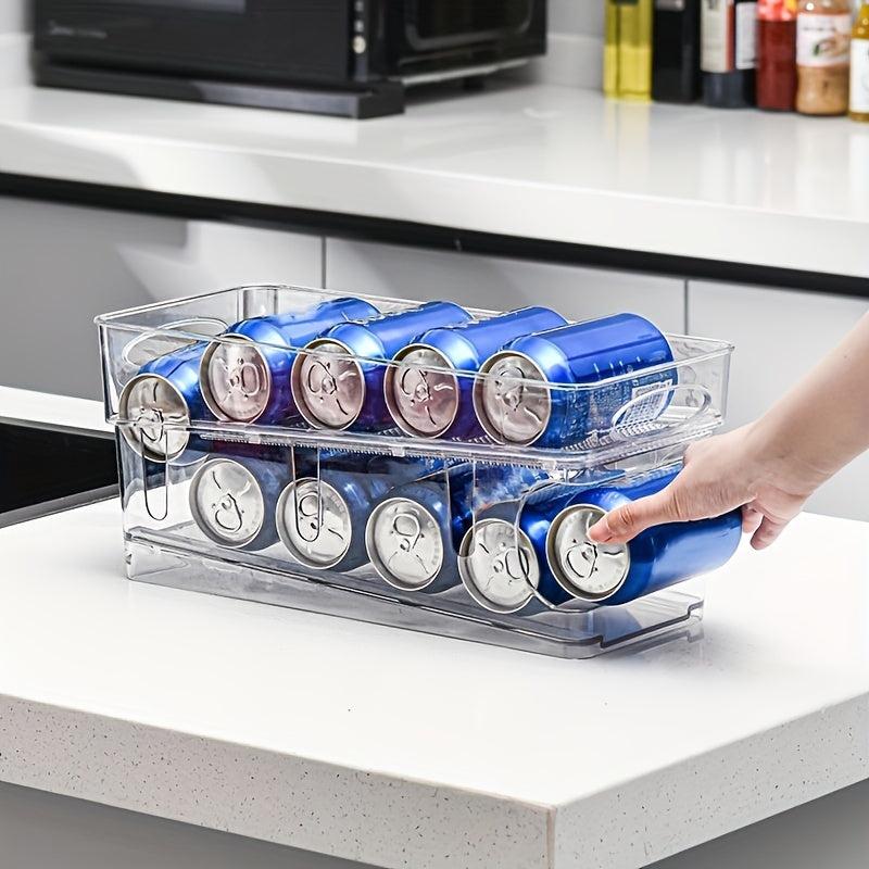 Double Layer Soda Can Organizer For Refrigerator Beverage Can Dispenser