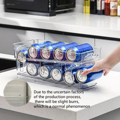 Double Layer Soda Can Organizer For Refrigerator Beverage Can Dispenser