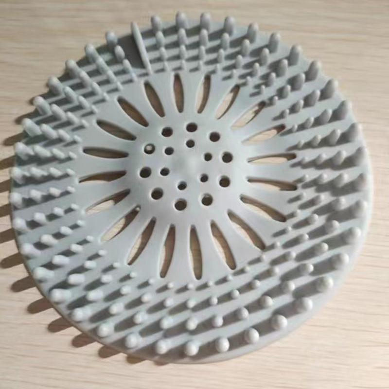 Silicone Hair Catcher Shower Drain Cover Easy Install Clean Bathroom Kitchen
