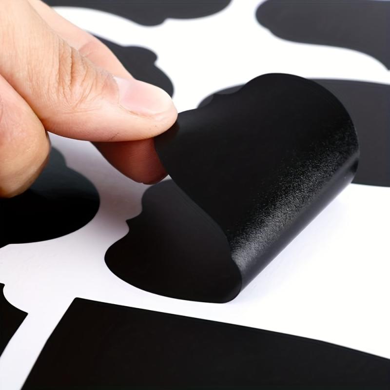 120 Chalkboard Label Stickers + 1 Marker - Reusable & Waterproof