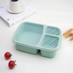 Wheat Straw Lunch Box - Divided Bento Box for Office - Leakproof Food Container
