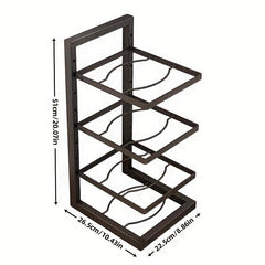 Adjustable Pot Rack Organizer for Kitchen Storage