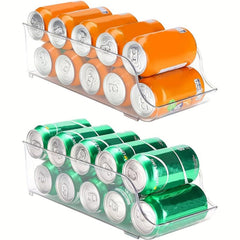 Refrigerator Bin Soda Can Dispenser Beverage Holder Pantry Storage Rack
