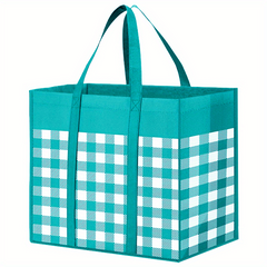 Thick Foldable Reusable Shopping Tote Bags Bulk With Reinforced Handles