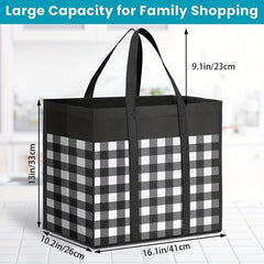 Thick Foldable Reusable Shopping Tote Bags Bulk With Reinforced Handles
