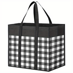 Thick Foldable Reusable Shopping Tote Bags Bulk With Reinforced Handles