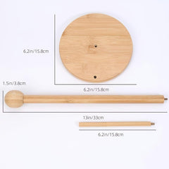 Wooden Paper Towel Holder Vertical Tissue Rack Easy Assembly