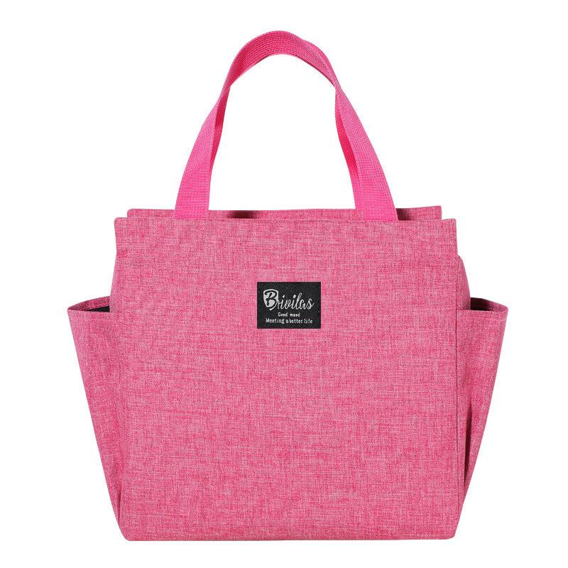 Thickened Double Pocket Insulated Tote Bag with Water Resistant Liner