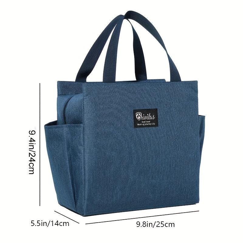 Thickened Double Pocket Insulated Tote Bag with Water Resistant Liner