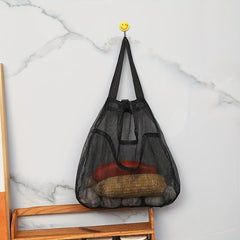 1pc Portable Double Layer Fruit Storage Mesh Bag For Kitchen