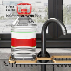 Purpose Faucet Sponge Holder with Hook Kitchen and Bathroom Organizer