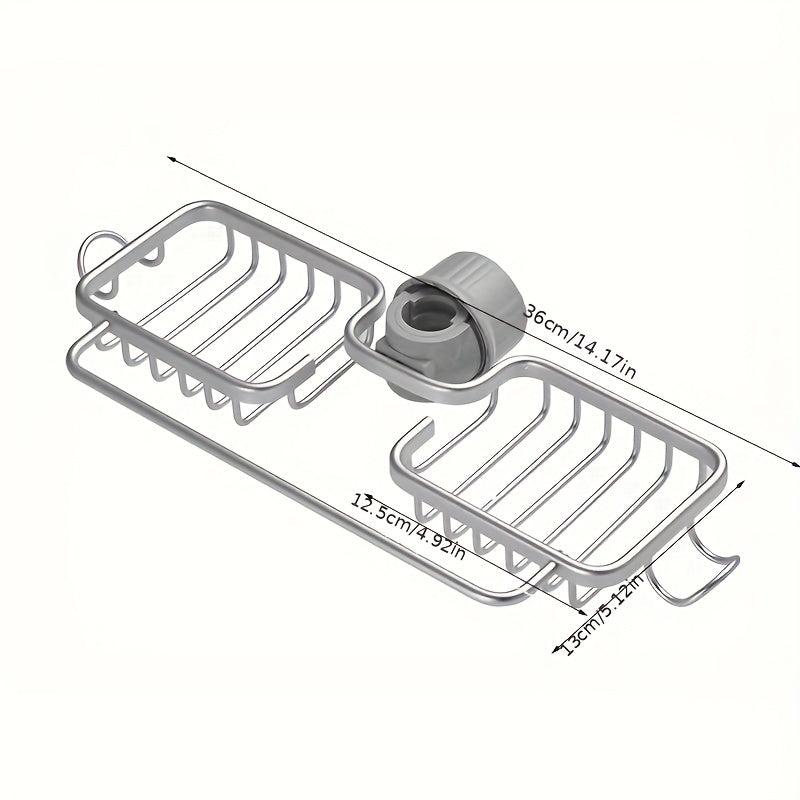 Purpose Faucet Sponge Holder with Hook Kitchen and Bathroom Organizer