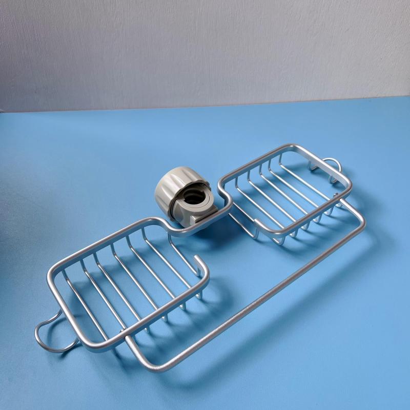 Purpose Faucet Sponge Holder with Hook Kitchen and Bathroom Organizer
