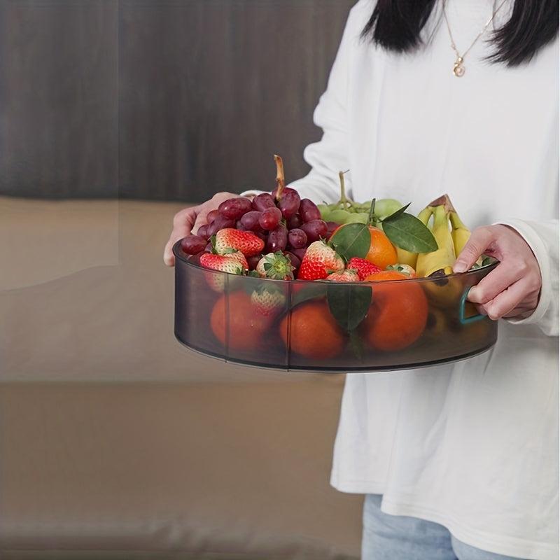 Large Capacity Rotatable Storage Tray With Handle Lazy Susan