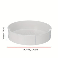 Large Capacity Rotatable Storage Tray With Handle Lazy Susan