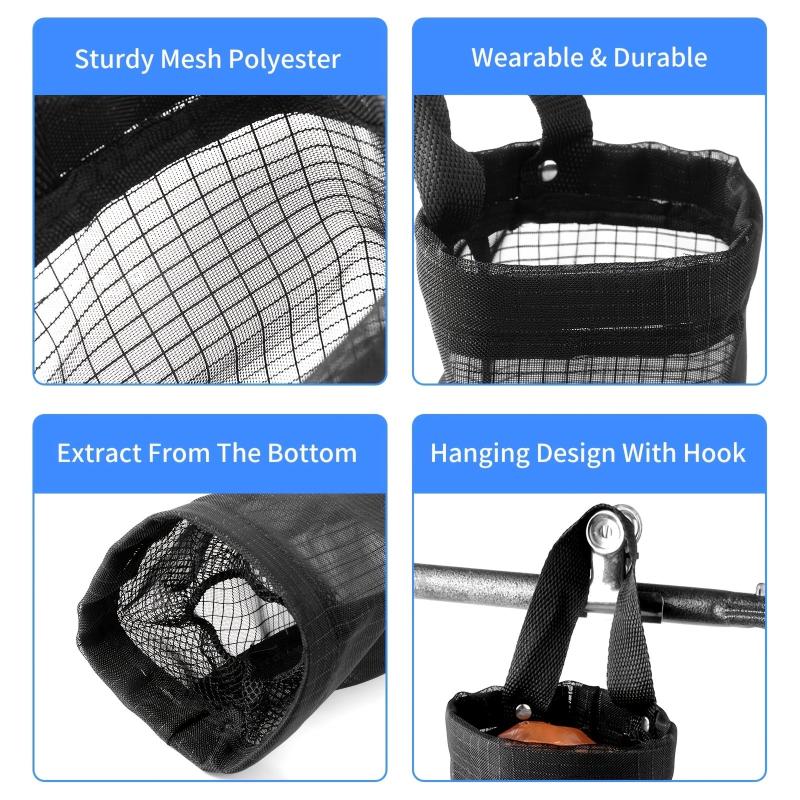 2pcs Mesh Hanging Garbage Bag Storage Bag Plastic Bag Holder Wall mounted