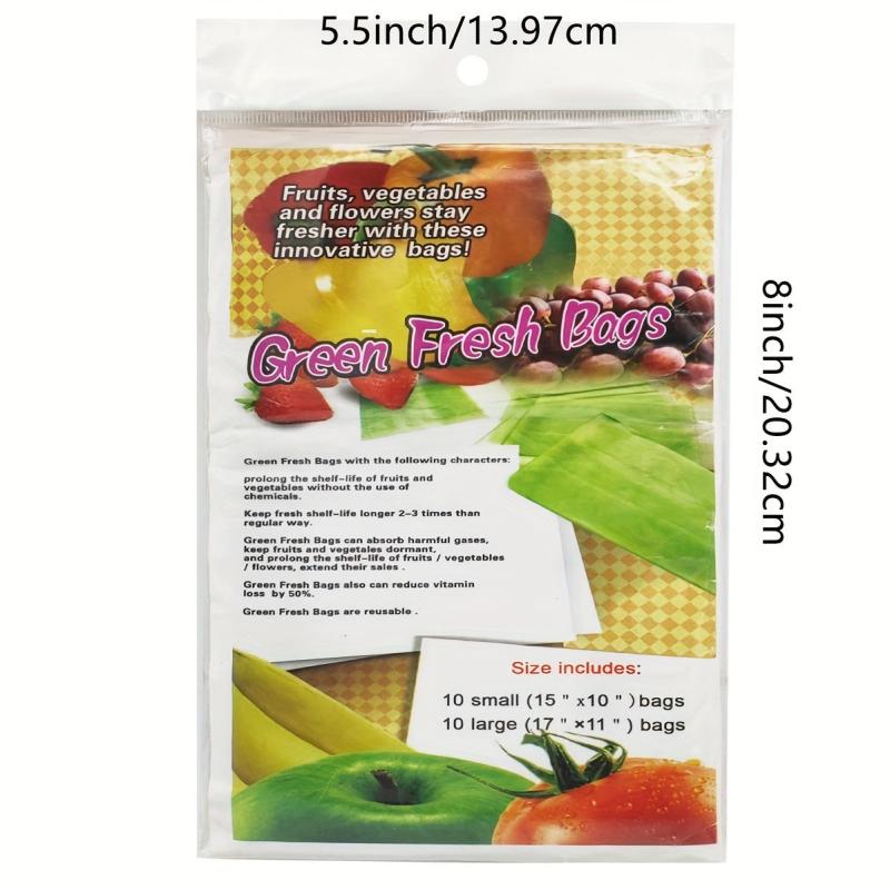 20pcs Vegetable Storage Bags - Freshness Produce Saver Bags
