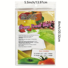 20pcs Vegetable Storage Bags - Freshness Produce Saver Bags