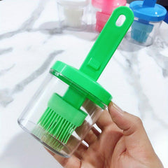 Silicone Bottle Brush Portable Barbecue Brush With Container