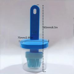 Silicone Bottle Brush Portable Barbecue Brush With Container
