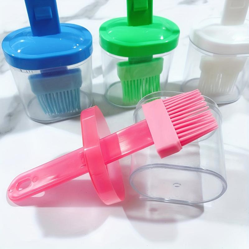 Silicone Bottle Brush Portable Barbecue Brush With Container