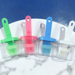 Silicone Bottle Brush Portable Barbecue Brush With Container