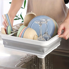 Silicone Dish Drainer Foldable Dish Rack Portable Dish Rack Kitchen Accessories