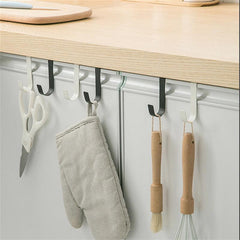 S Shaped Metal Hook Cabinet Door Hanging Rack Utensils Storage Organizer