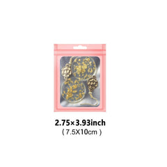 100 Pink Mylar Bags with Window Ziplock - Smell Proof Resealable Hallo