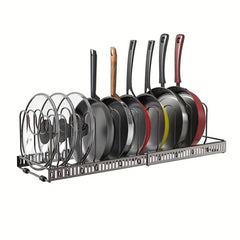 Iron Storage Rack Foldable Pot Cover Bowl Dish Holder for Kitchen